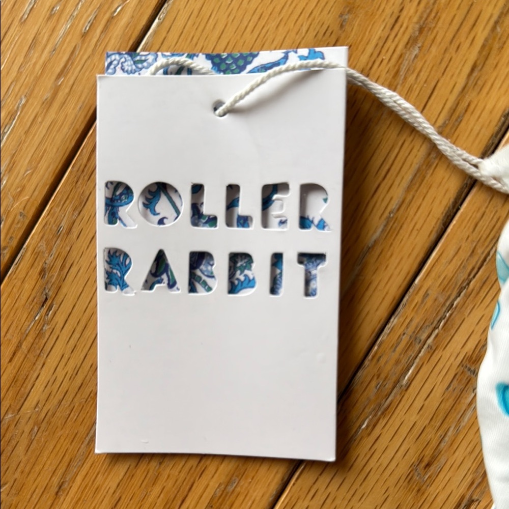 Roller Rabbit Blue Patterned Reversible Bikini - Picture 3 of 5